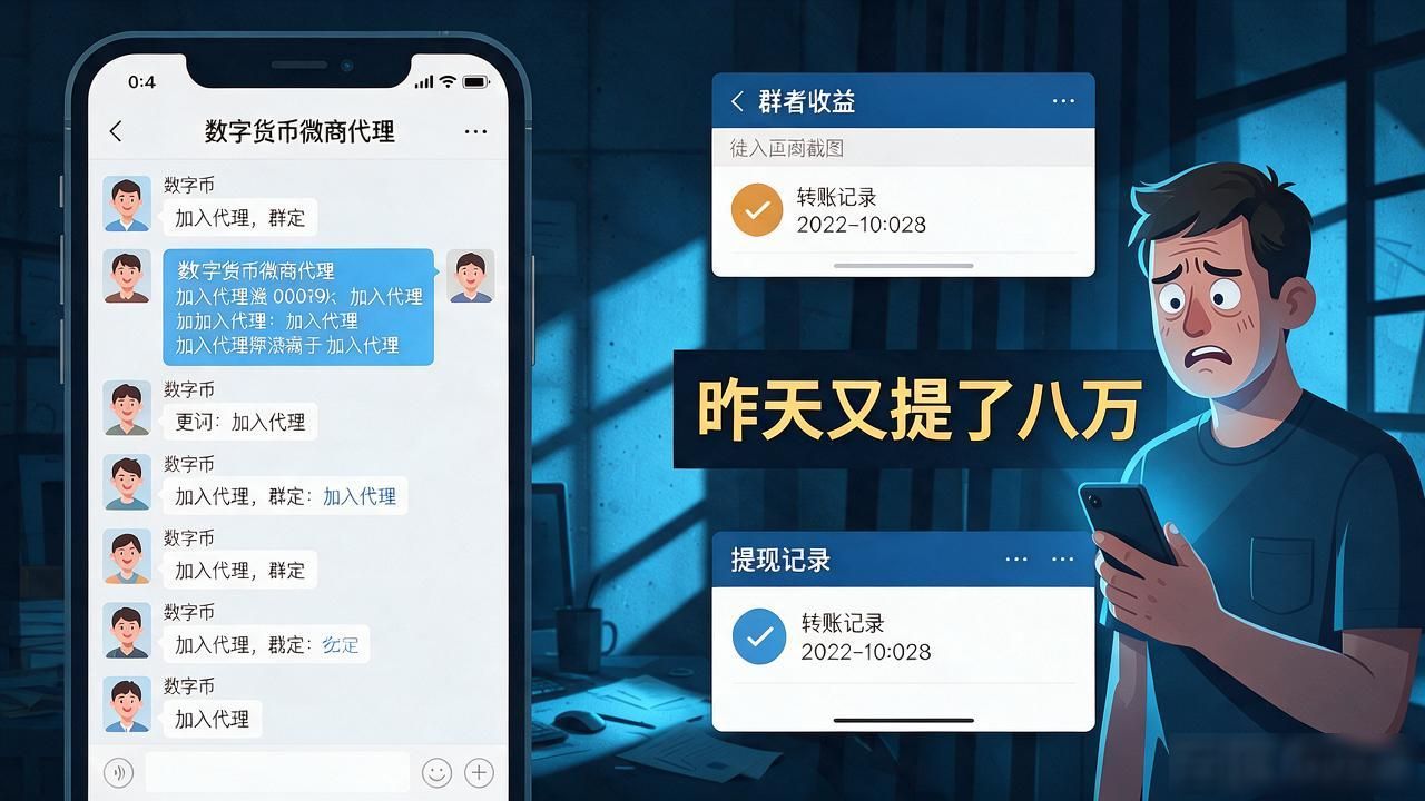 被拉进数字货币微商代理？这套骗局套路90%的人第一步就踩了