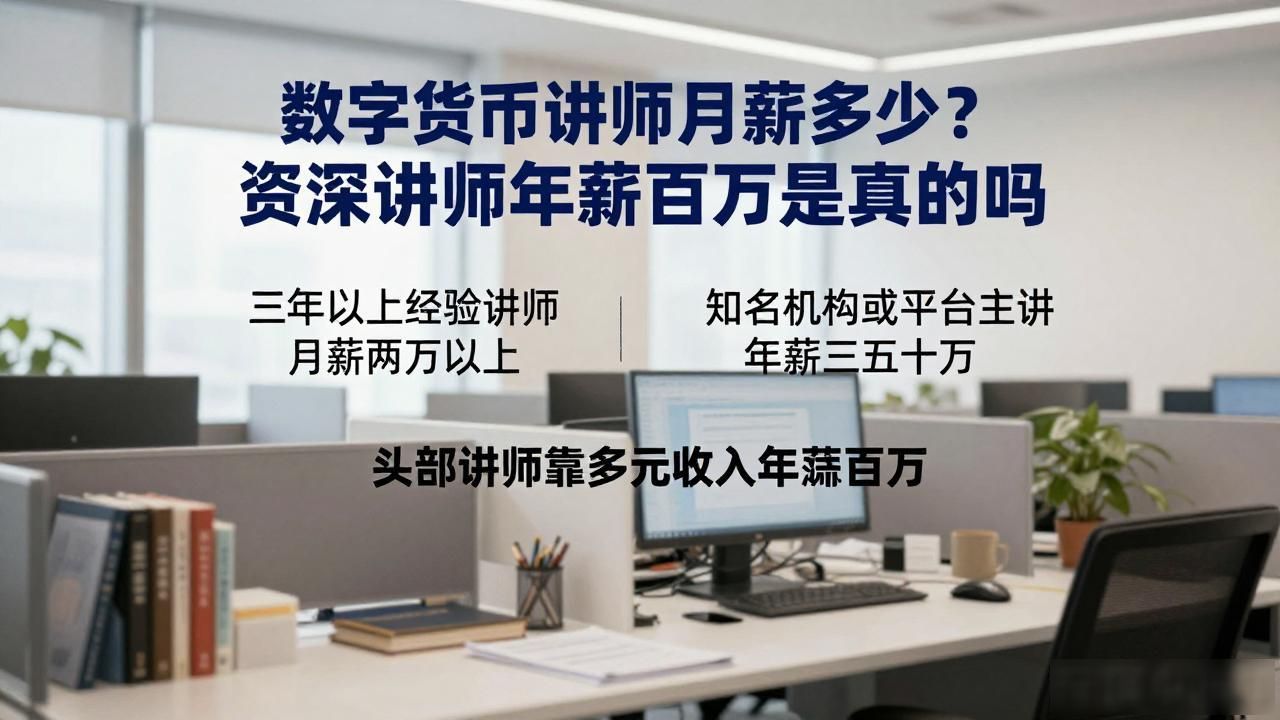 数字货币讲师月薪多少？资深讲师年薪百万是真的吗