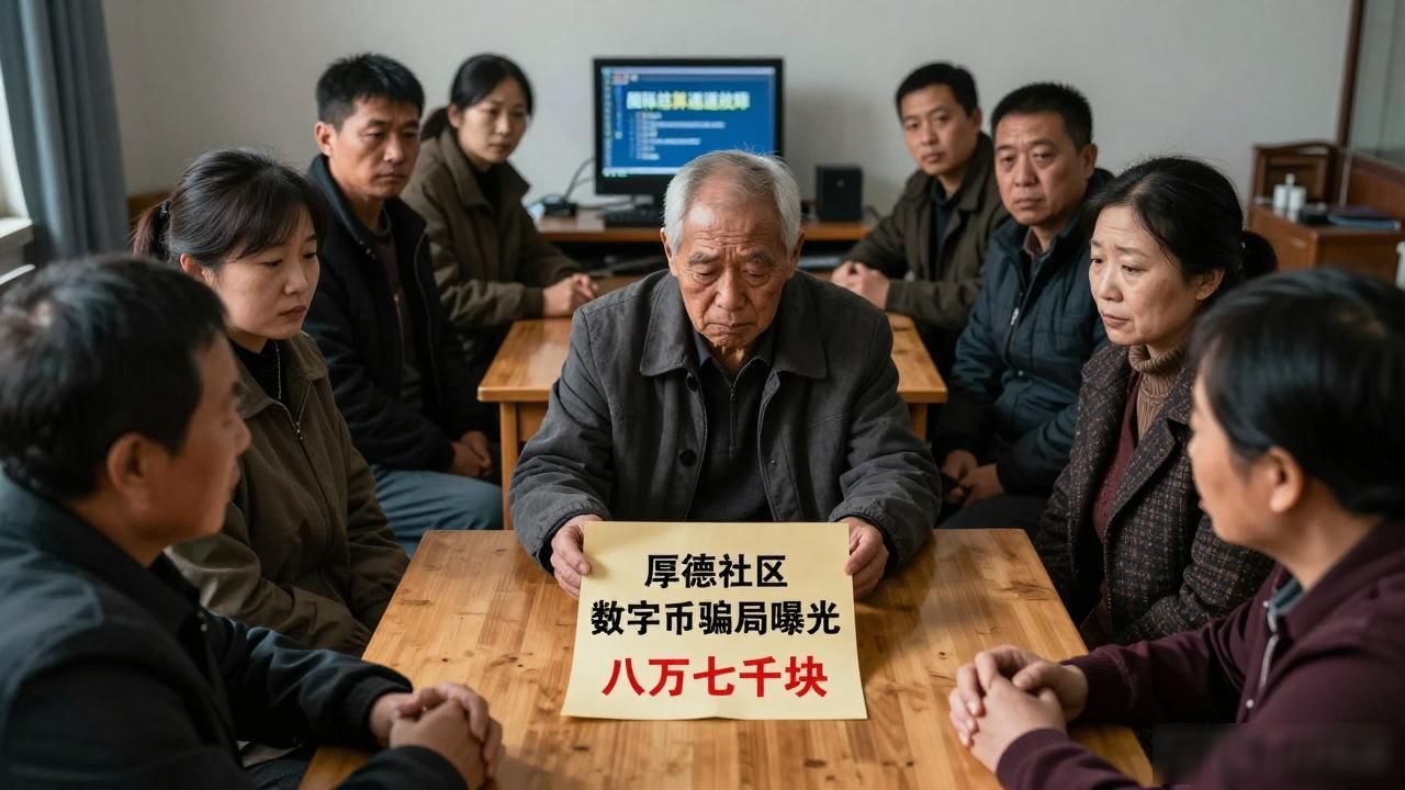 厚德社区数字货币骗局曝光，街坊被忽悠充了十几万你还信