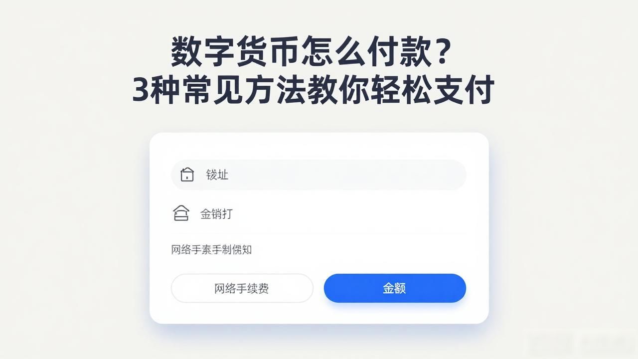 数字货币怎么付款？3种常见方法教你轻松支付