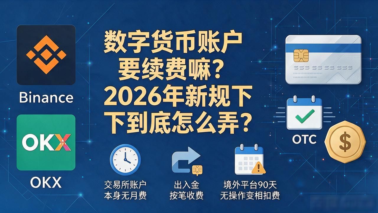 数字货币账户要续费嘛？2026年新规下到底怎么弄