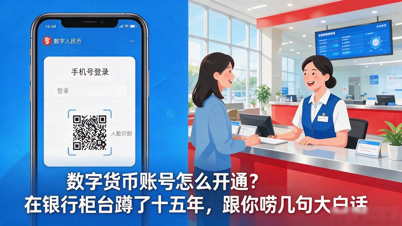 数字货币账号怎么开通？在银行柜台蹲了十五年，跟你唠几句大白话