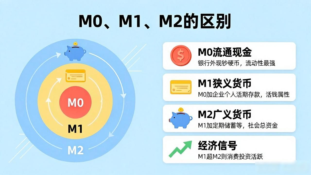 数字货币里的M是什么?一文讲清M0、M1、M2的区别
