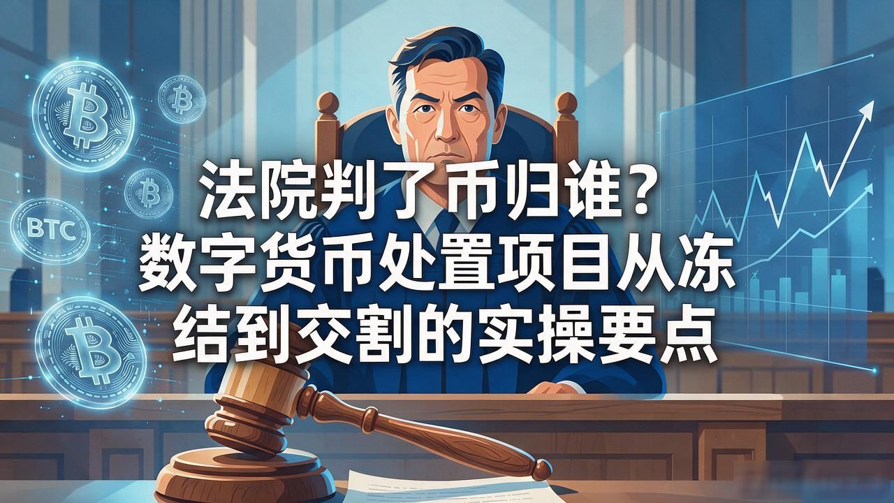 法院判了币归谁？数字货币处置项目从冻结到交割的实操要点