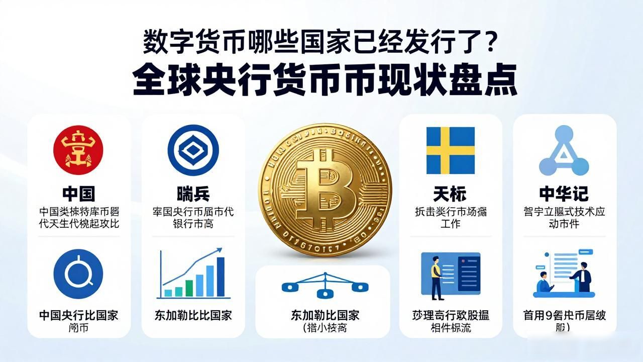 数字货币哪些国家已经发行了？全球央行数字货币现状盘点