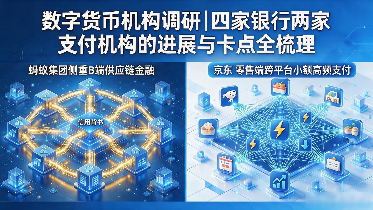 数字货币机构调研|四家银行两家支付机构的进展与卡点全梳理