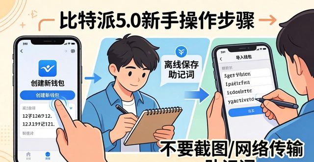 比特派5.0下载后，新手交互操作三步走
