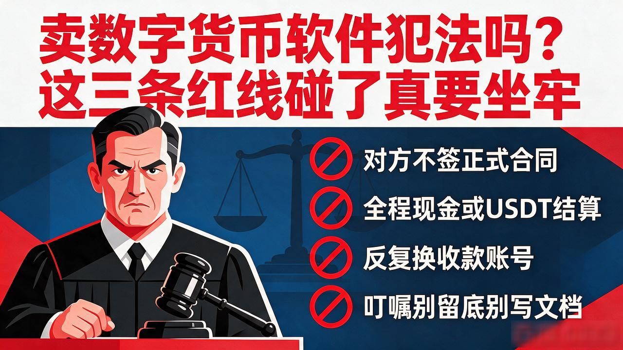 卖数字货币软件犯法吗？这三条红线碰了真要坐牢
