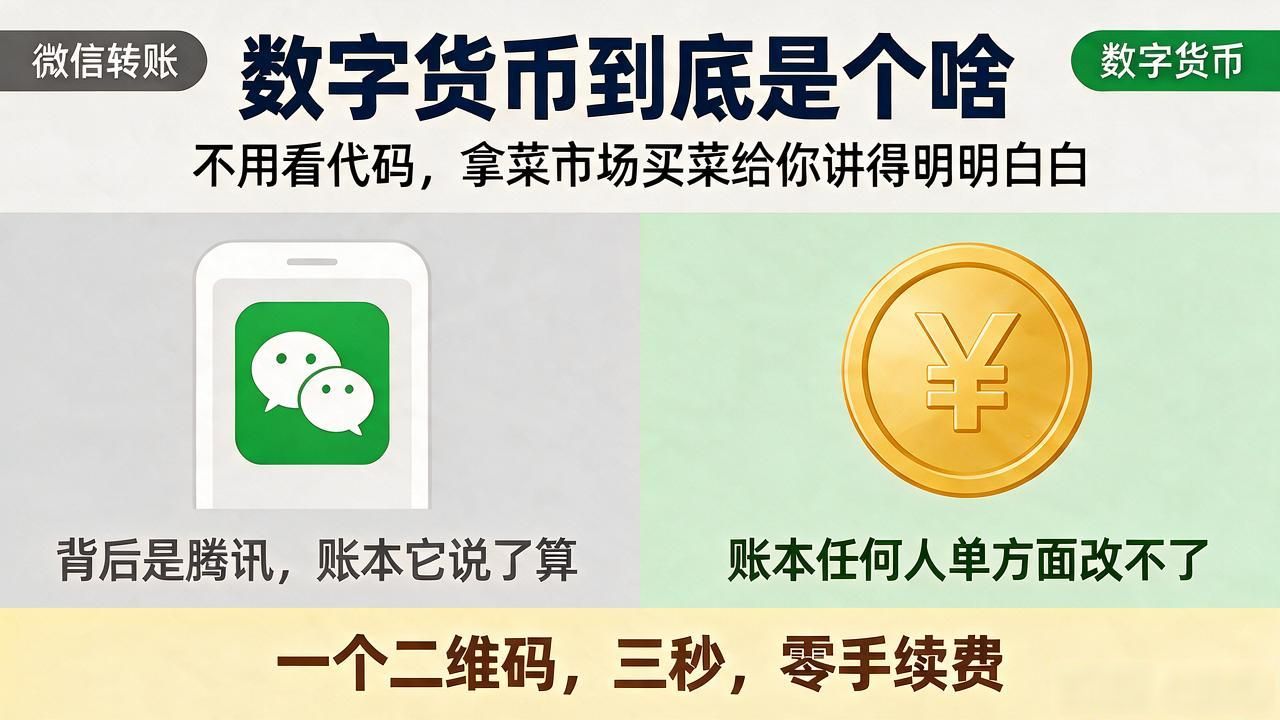 数字货币到底是个啥 不用看代码 拿菜市场买菜给你讲得明明白白