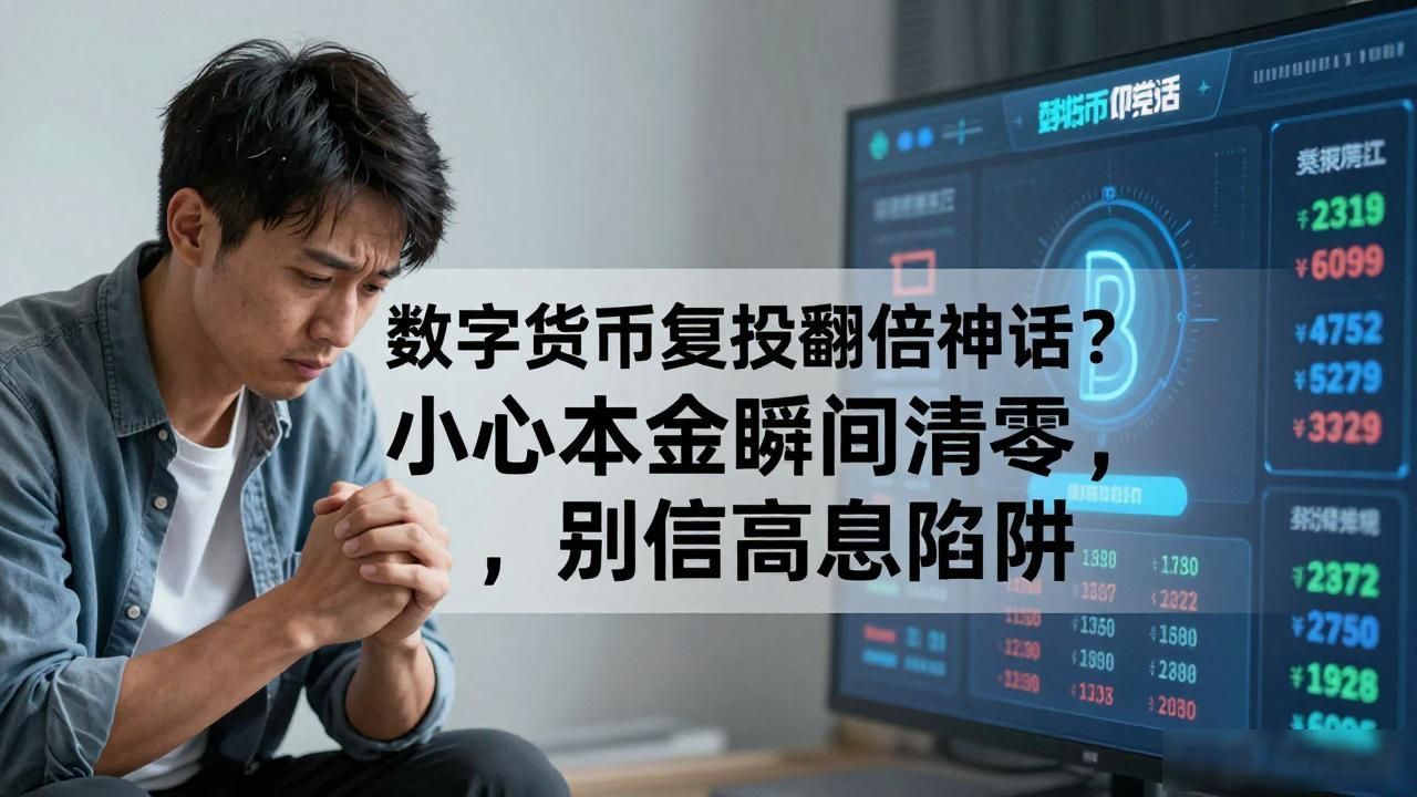 数字货币复投翻倍神话？小心本金瞬间清零，别信高息陷阱