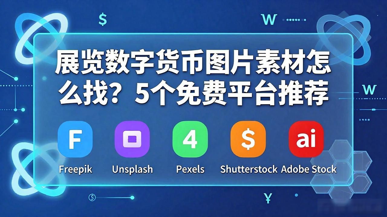 展览数字货币图片素材怎么找？5个免费平台推荐