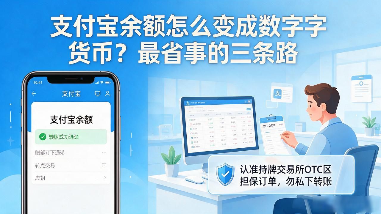 支付宝余额怎么变成数字货币？最省事的三条路