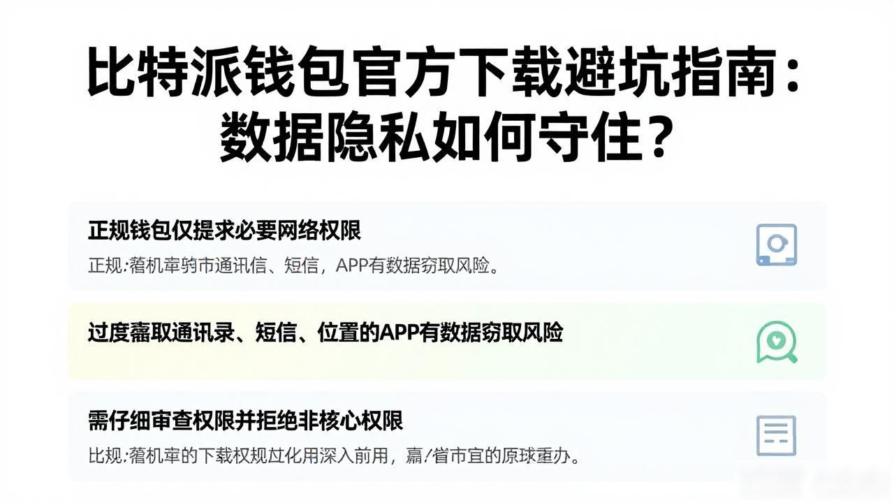 比特派钱包官方下载避坑指南：数据隐私如何守住？