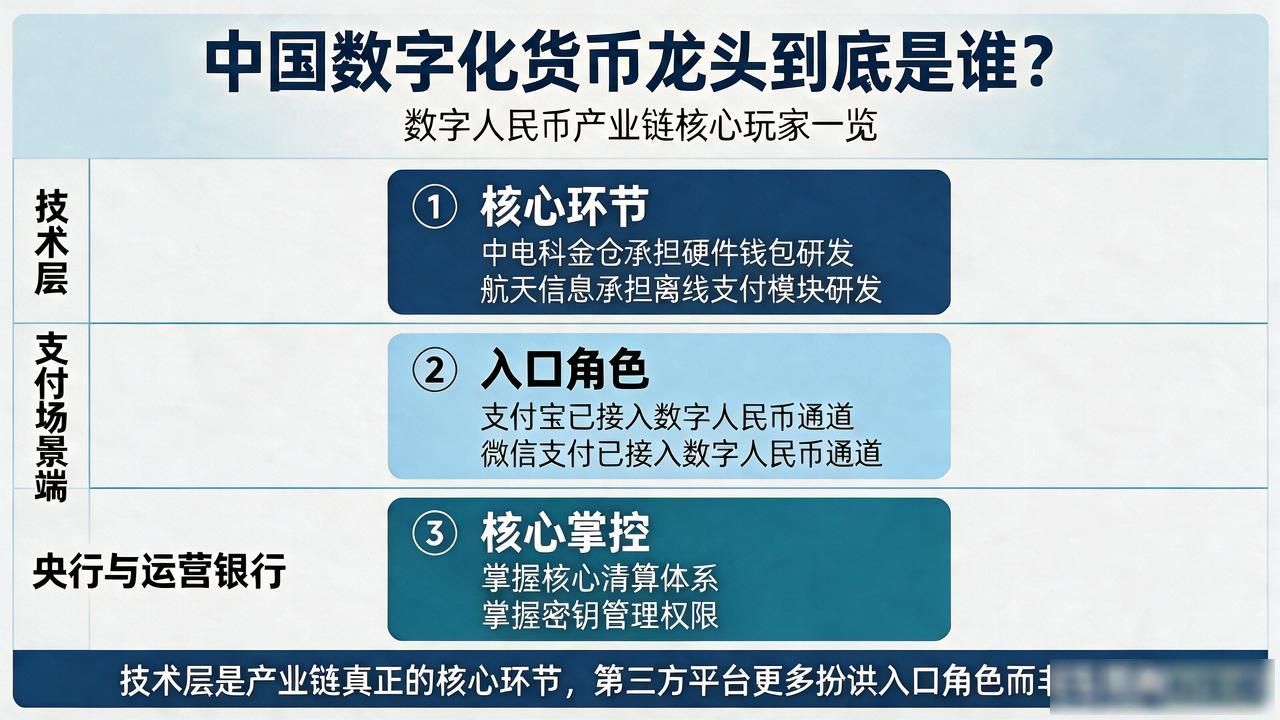 中国数字化货币龙头到底是谁?数字人民币产业链核心玩家一览