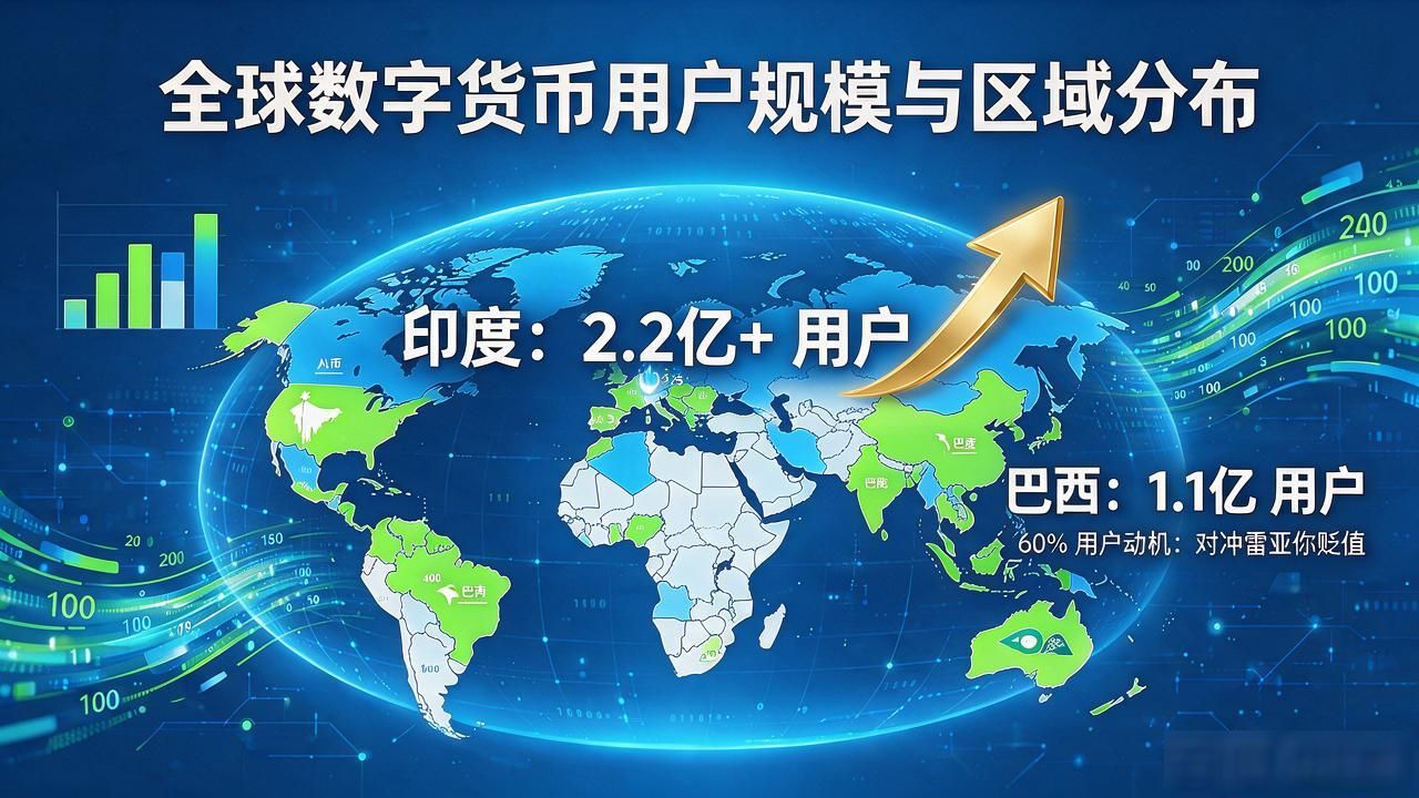 2026数字货币人数排行榜出炉，全球持有用户超15亿，美印领跑