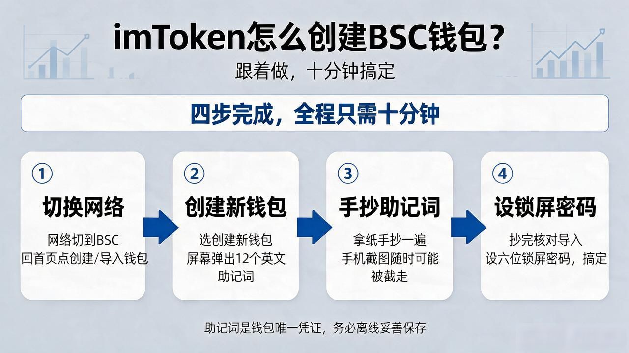 imtoken怎么创建bsc钱包？跟着做，十分钟搞定