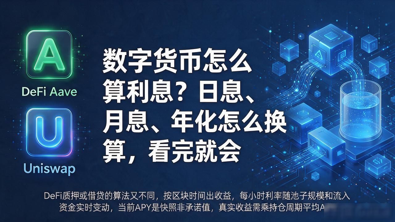 数字货币怎么算利息？日息、月息、年化怎么换算，看完就会