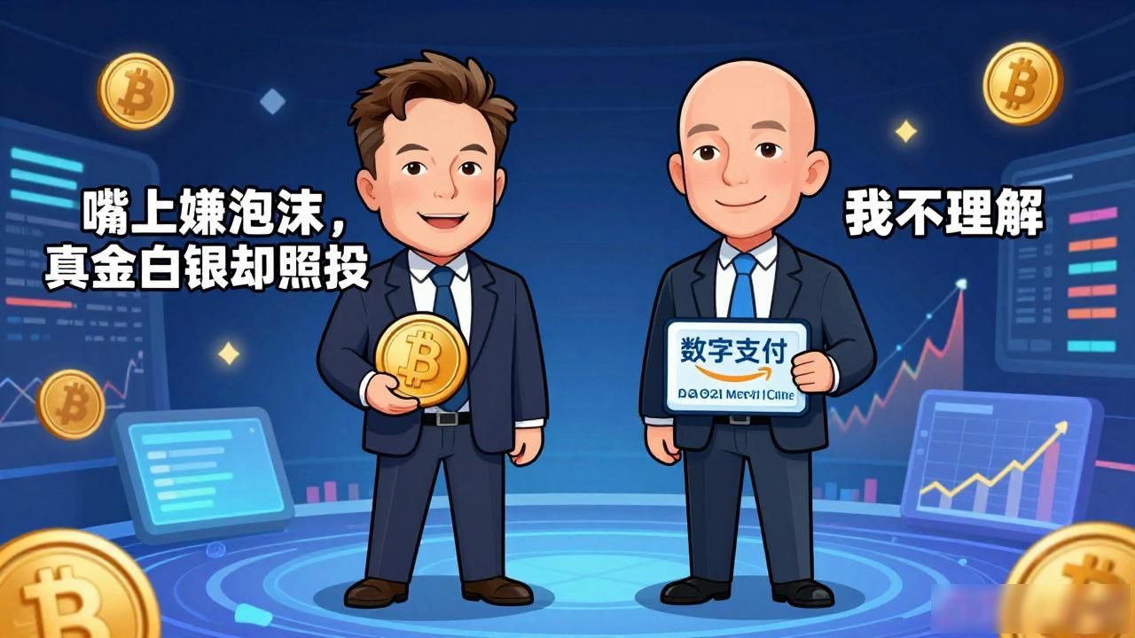 大佬们对数字货币啥态度？嘴上嫌泡沫，真金白银却照投