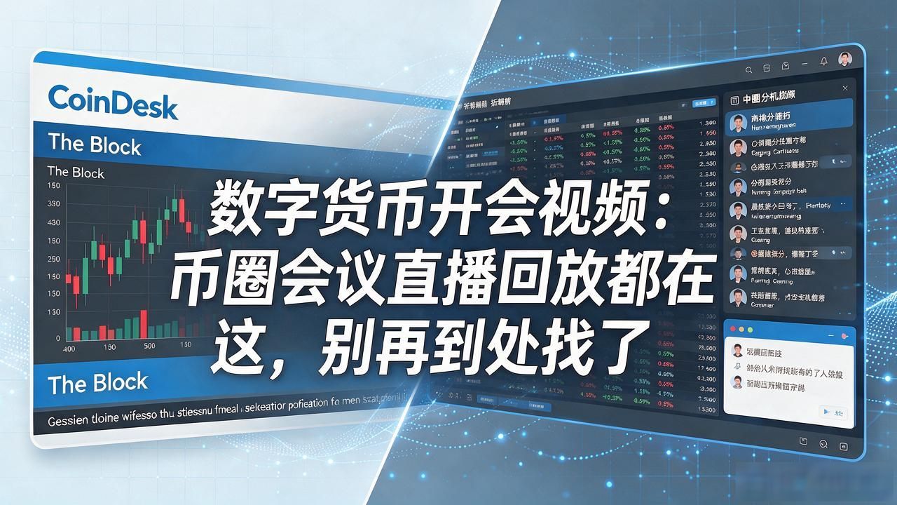 数字货币开会视频大全:币圈会议直播回放都在这,别再到处找了