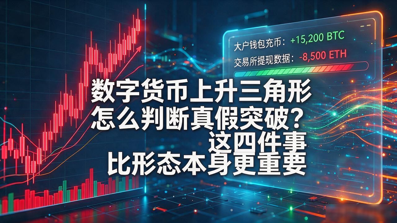 数字货币上升三角形怎么判断真假突破？这四件事比形态本身更重要