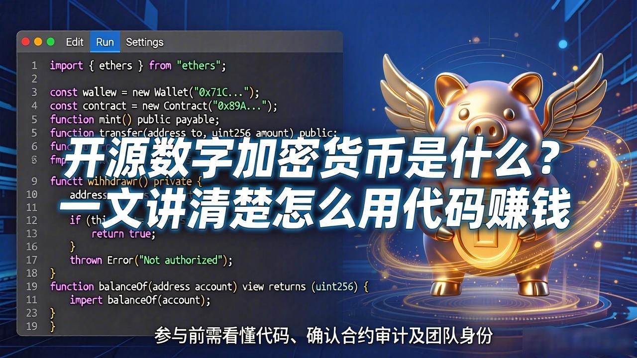 开源数字加密货币是什么?一文讲清楚怎么用代码赚钱