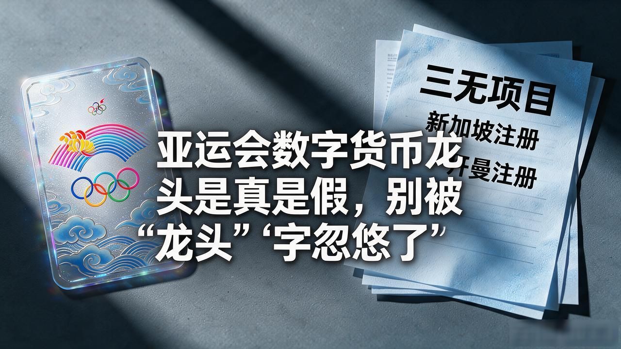 亚运会数字货币龙头是真是假，别被"龙头"二字忽悠了