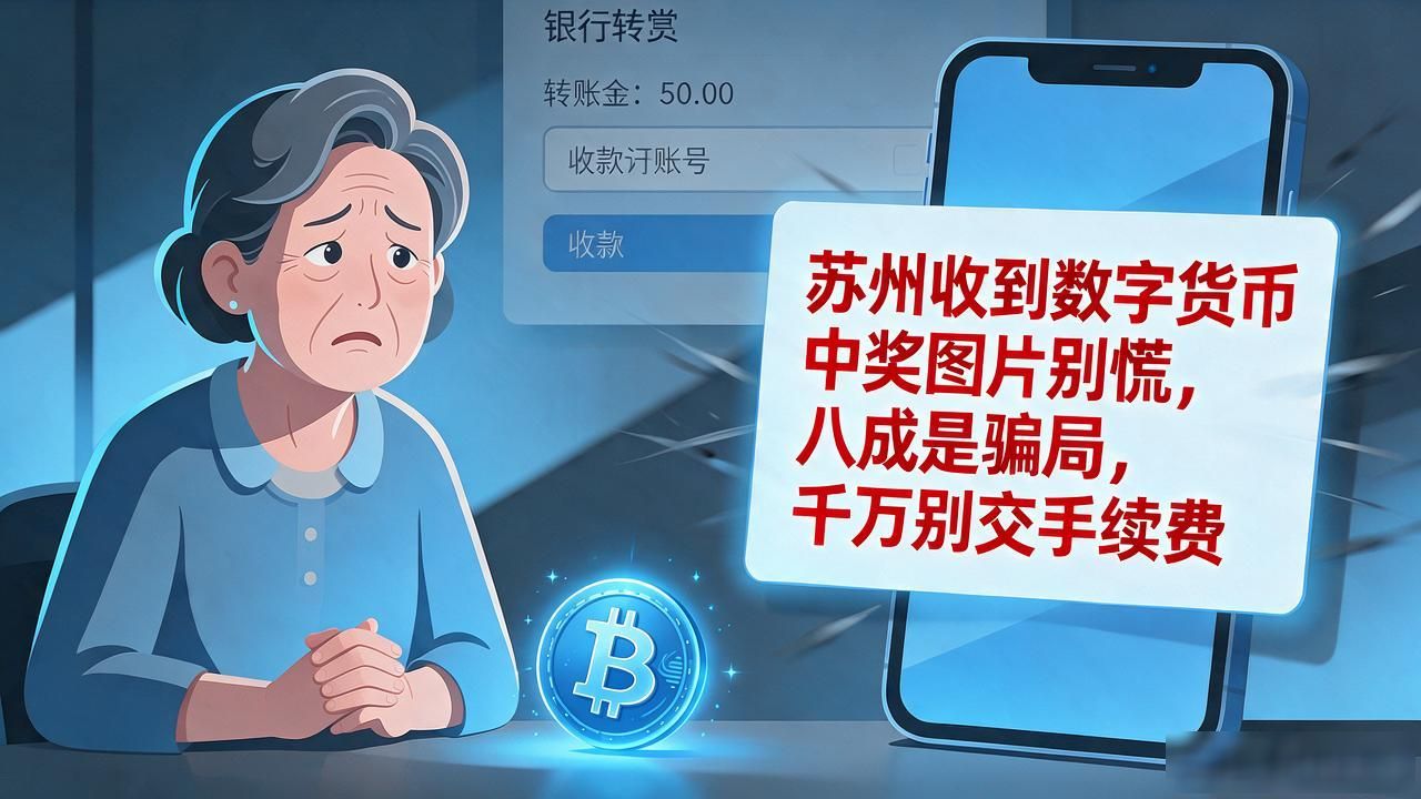 苏州收到数字货币中奖图片别慌，八成是骗局，千万别交手续费