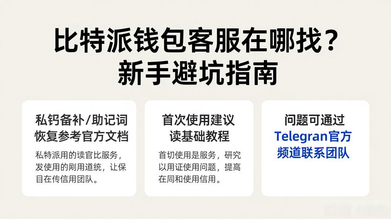 比特派钱包客服在哪找？新手避坑指南