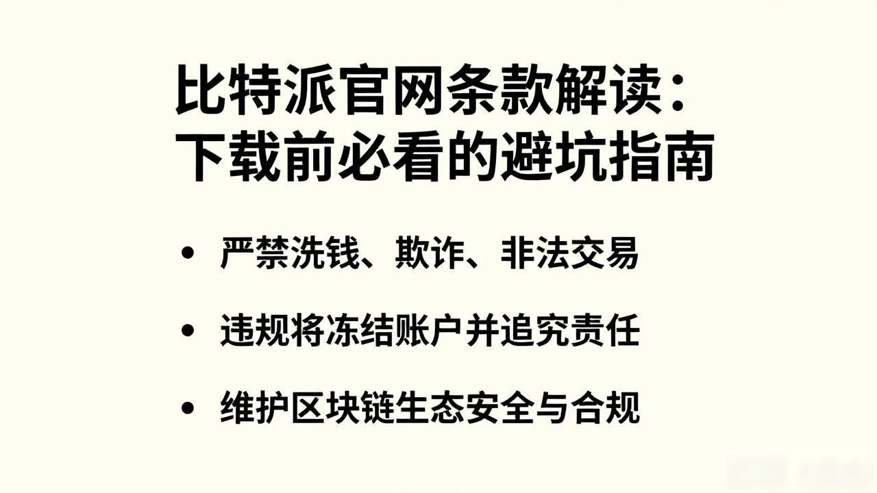 比特派官网条款解读：下载前必看的避坑指南