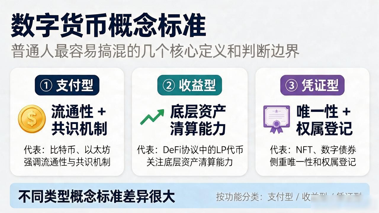 数字货币概念标准：普通人最容易搞混的几个核心定义和判断边界