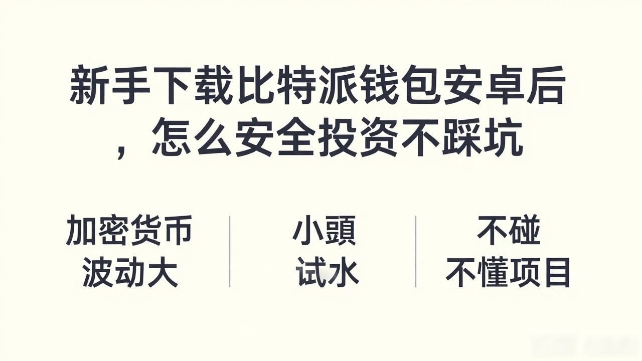 新手下载比特派钱包安卓后，怎么安全投资不踩坑
