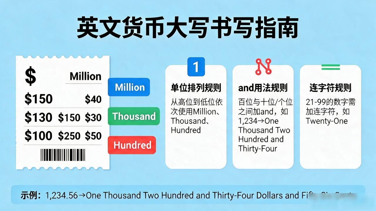 英文货币大写数字怎么写？支票填写完整指南