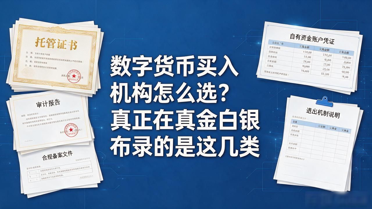 数字货币买入机构怎么选?真正在真金白银布局的是这几类