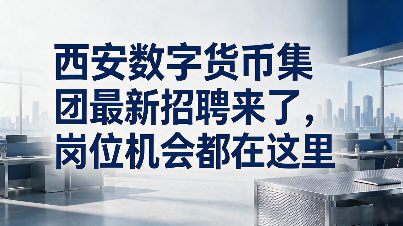 西安数字货币集团最新招聘来了，岗位机会都在这里
