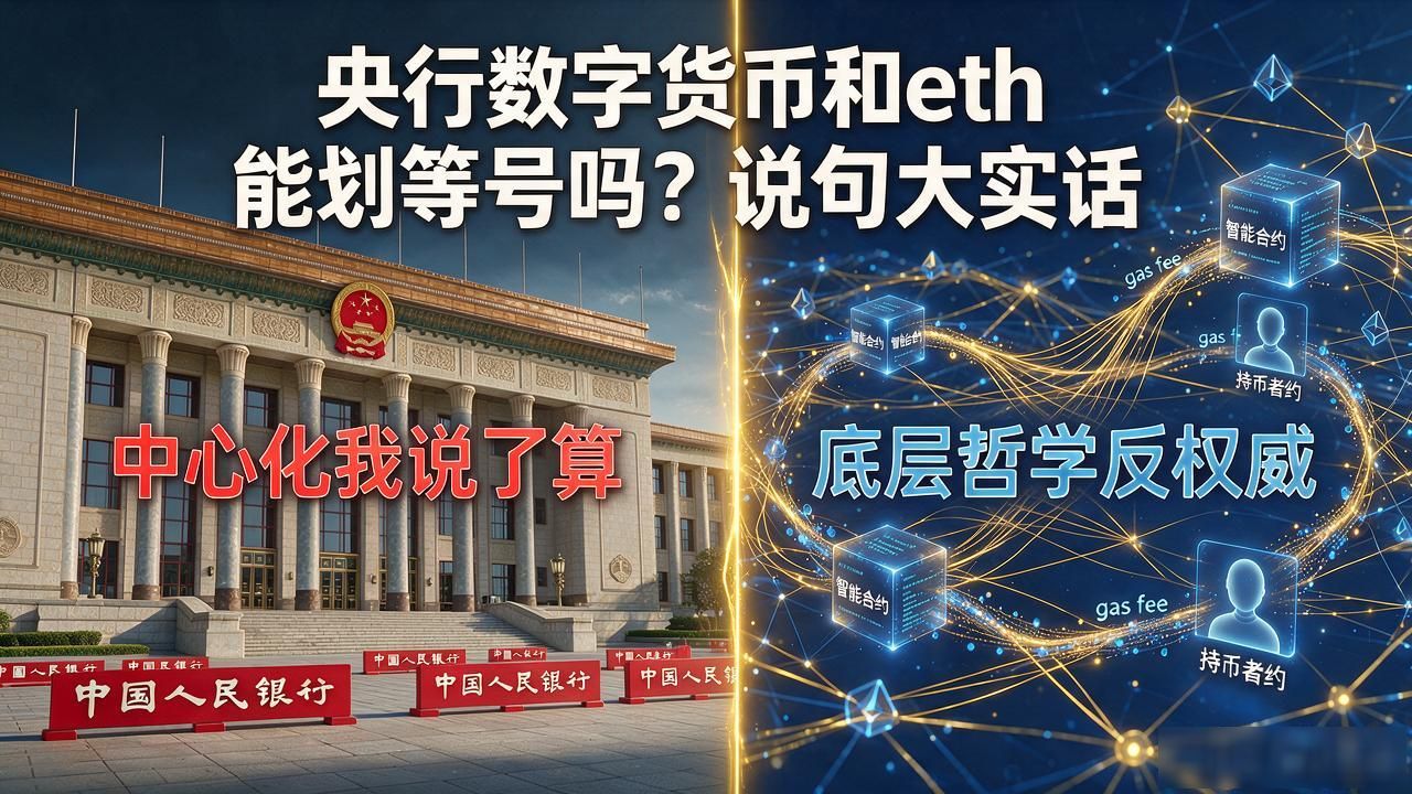 央行数字货币和eth能划等号吗？说句大实话